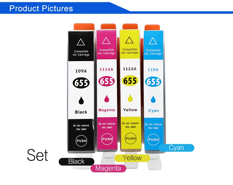 canon ink cartridges befon Compatible 655 Ink Cartridge Replacement for HP 655 HP655 for deskjet 3525 5525 4615 4625 4525 6520 6525 6625 Printer replacement ink cartridges for brother printers