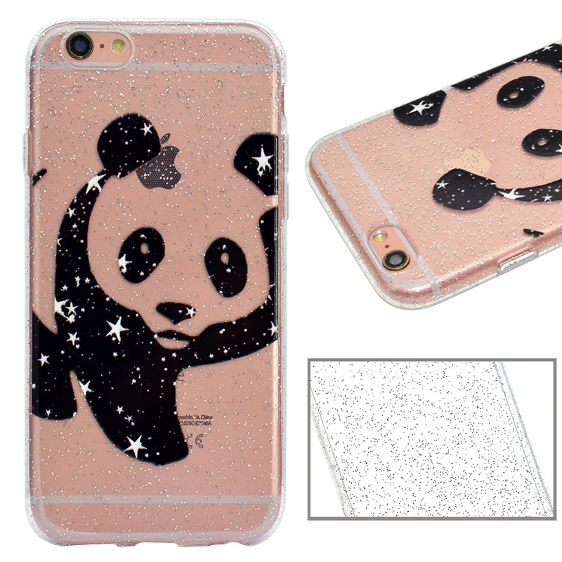 cute cartoon glitter silicone case iphone 5 6 s 7 plus (2)