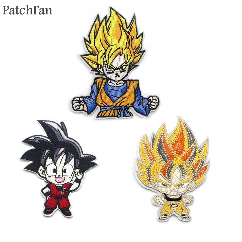 A0563 нашивка Dragon ball Сон Гоку классический мультяшный Железный на нашивках Одежда diy вышитые значки аппликация для дома и сада