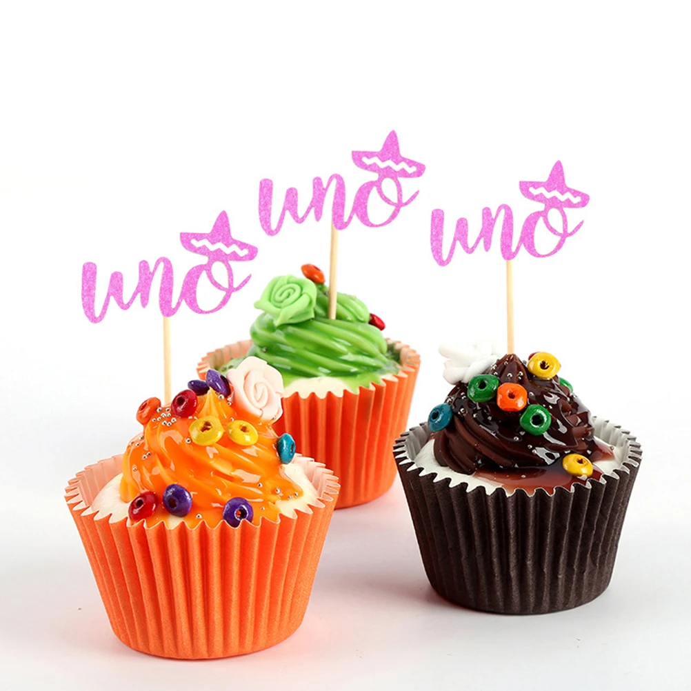 24 x PÚRPURA Y NEGRO DECORACIONES COMESTIBLES PARA CUPCAKES DE FELIZ CUMPLEAÑOS
