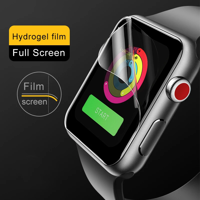 2 PCS Weiche Hydrogel Film Full Screen Protector Für iwatch 1 2 3 4 Schutz Glas Für Apple Uhr 44mm