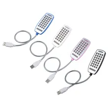 Светодиодный usb-светильник Ночной выключатель света яркая Гибкая лампа USB кабель 28 светодиодный s лампа для чтения ноутбук ПК компьютер Уход за глазами