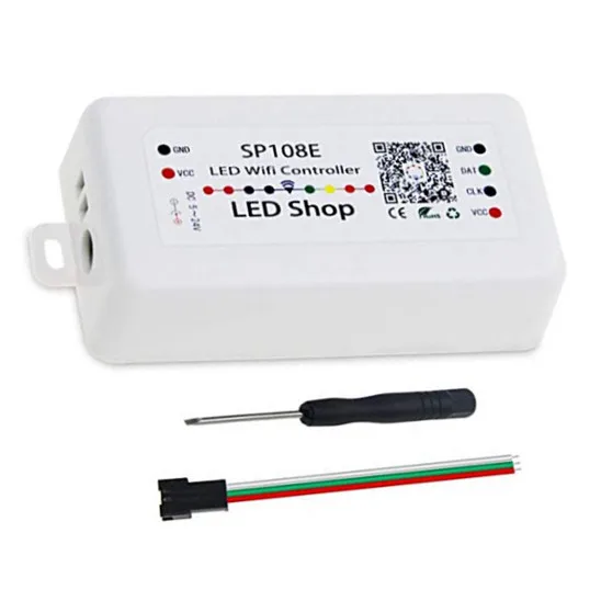 

SP108E LED WiFi Controller iOS Android App Wireless Remote Control DC 5V~24V for WS2812B WS2811 WS2801 Addressable Pixel Strip