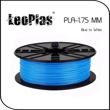 Worldwide Fast Express Within 7 Days 3D Printer Material 1kg 2.2lb 1.75mm Temperature Sensitive Blue to White PLA Filament