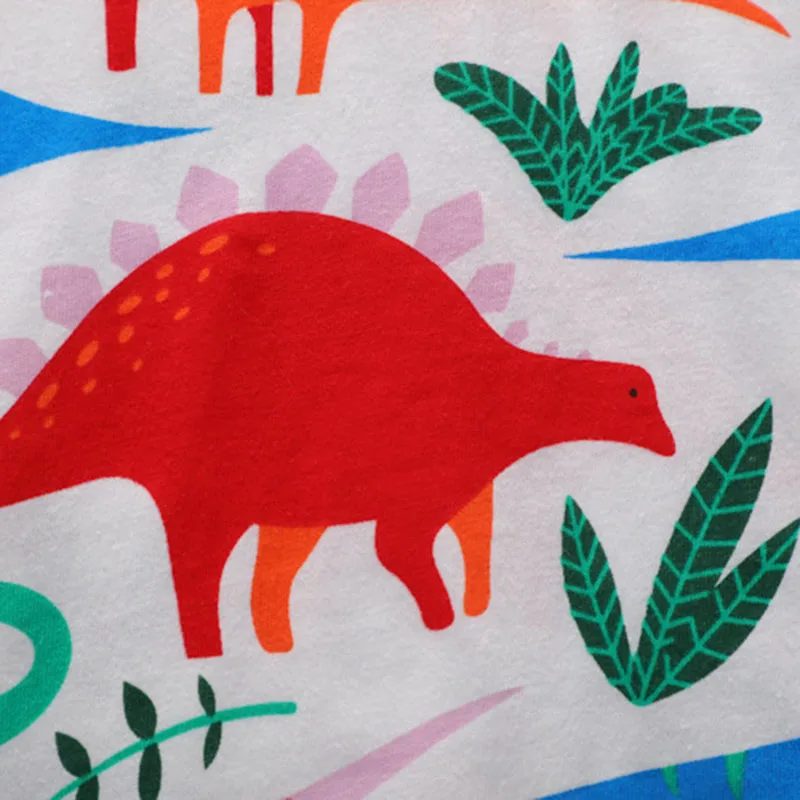 Moggi Cat 2019 Dresses for girls Kids cotton Baby Girls clothing Short sleeve Party Dress Children Summer Dinosaur Print Dresses (8)