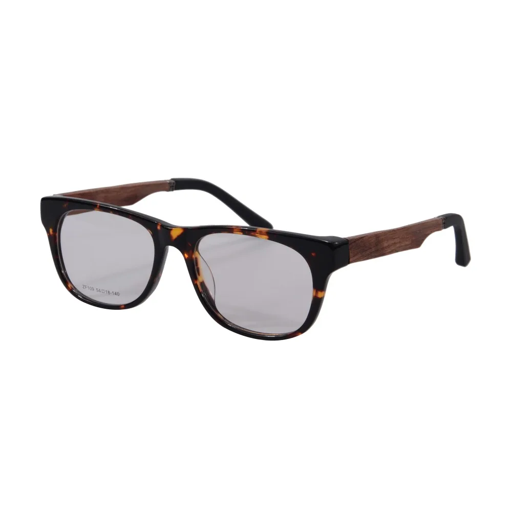 Солнцезащитные очки унисекс с ацетатной оправой и деревянными дужками