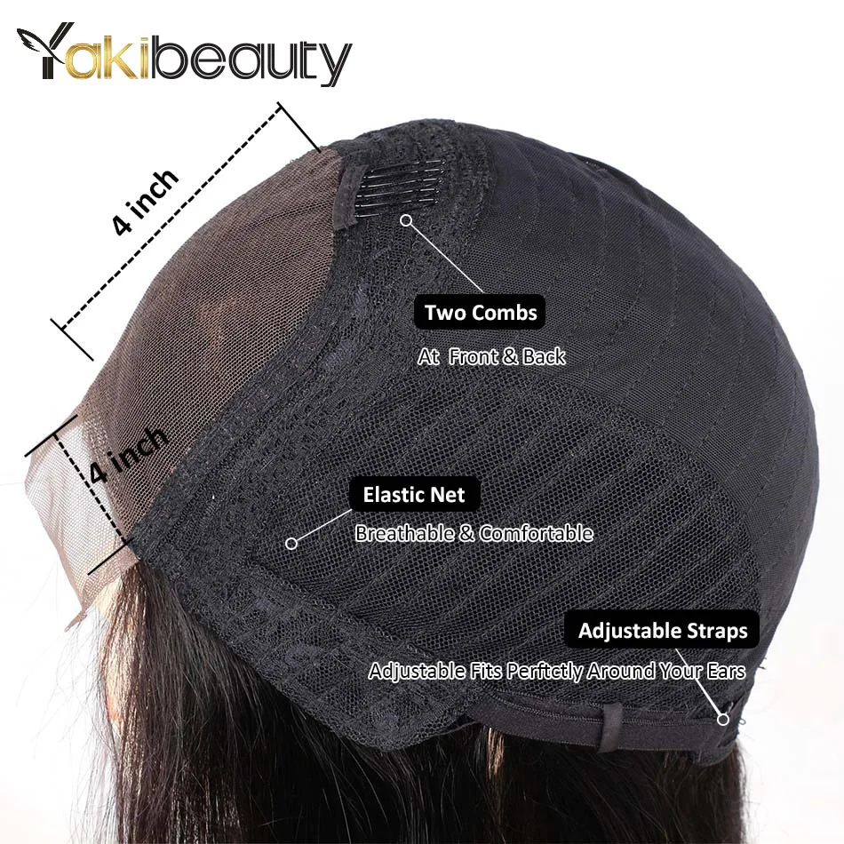 Yakibeauty 44 Lace Front U part Wigs Malaysian Body Wave Human Hair Wigs 150% Density Remy Hair Wig Pre Plucked With Baby Hair (88)