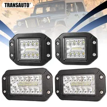 Комплект из 2 предметов, 5 дюймов/6 дюймов заподлицо светодиодный стручки светильник, комбинированного луча тройным вождения по бездорожью светильник бар рабочий светильник для гольф-кары Jeep 12V
