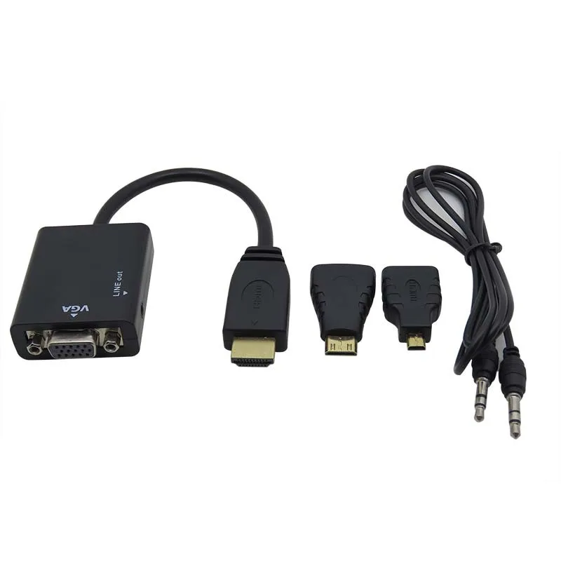 

HDMI to VGA (RGB) with audio converter for project display HDTV