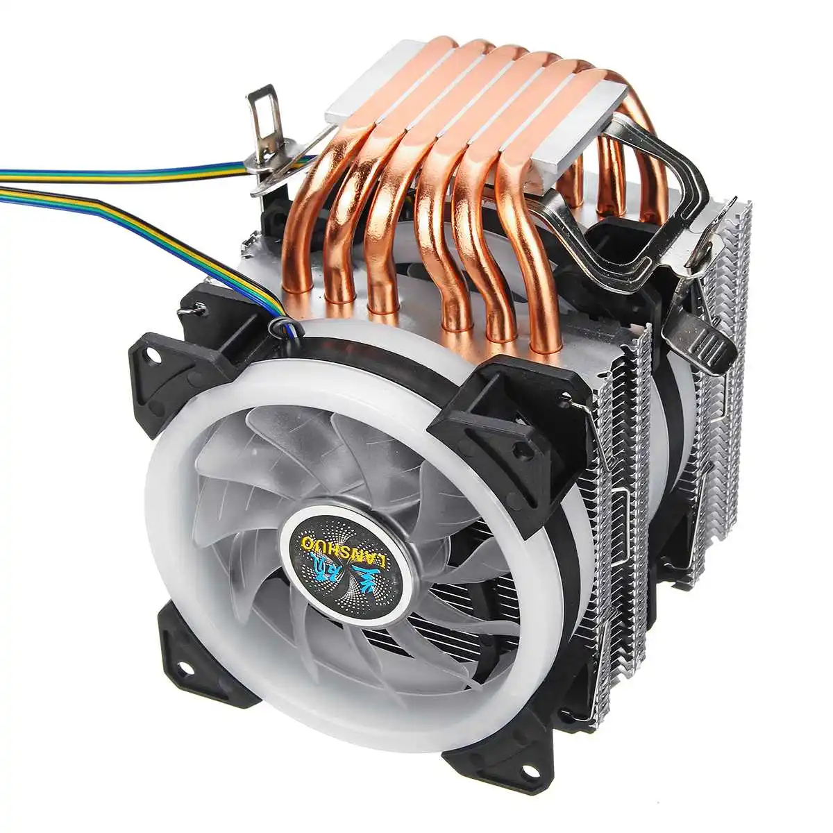 6 Heatpipe Процессор Вентилятор Cooler 4Pin RGB Светодиодный охлаждения бесшумный вентилятор радиатора для Intel 775/1150/1151/1155/1156/1366 ВСЕ для AMD