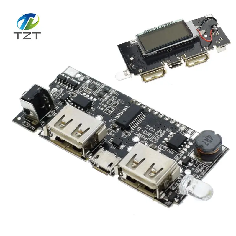

Dual USB 5V 1A 2.1A Mobile Power Bank 18650 Battery Charger PCB Power Module Accessories For Phone DIY New LED LCD Module Board
