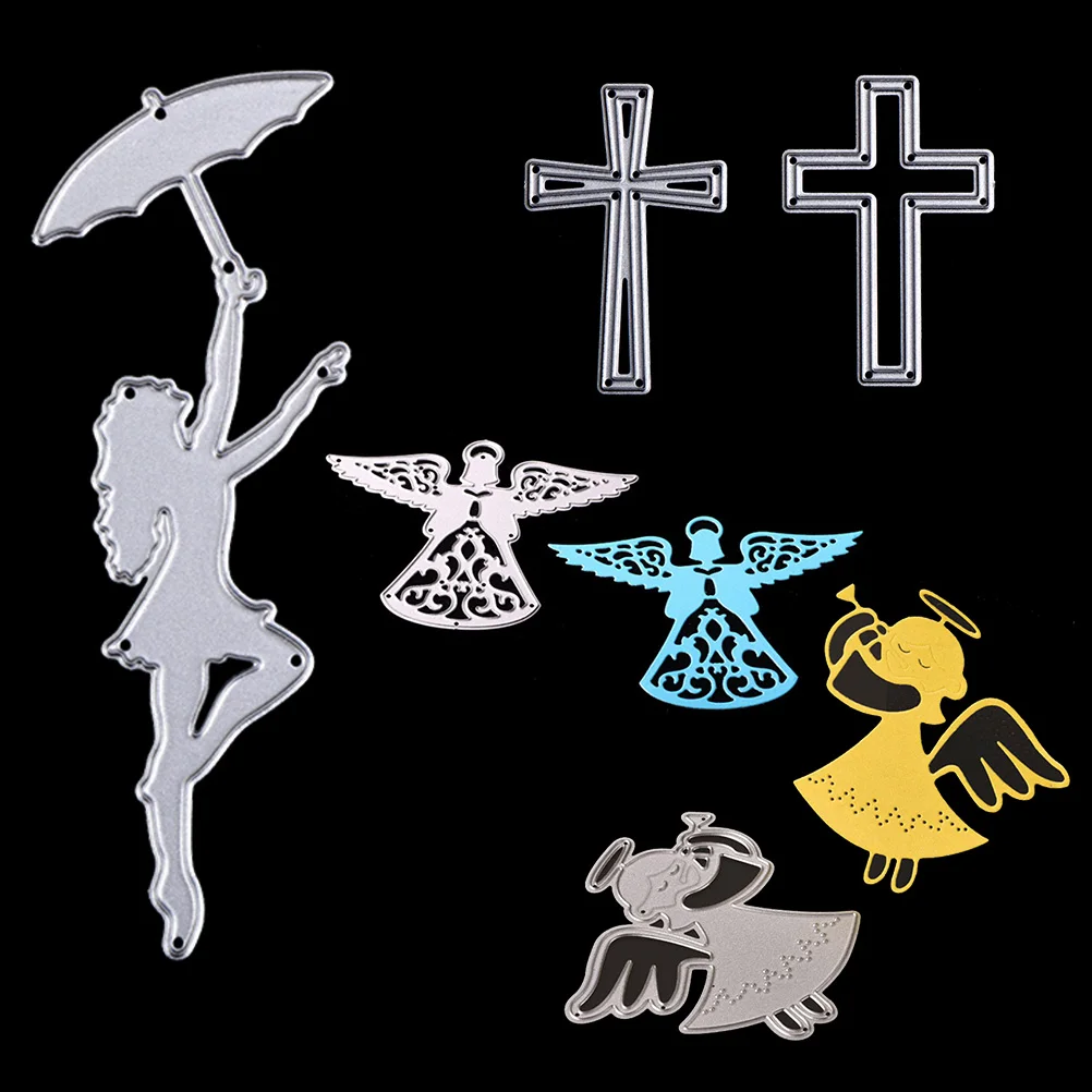 Metal Dies Cutting Cross Fairy Angel Wings Dancer Girl ...