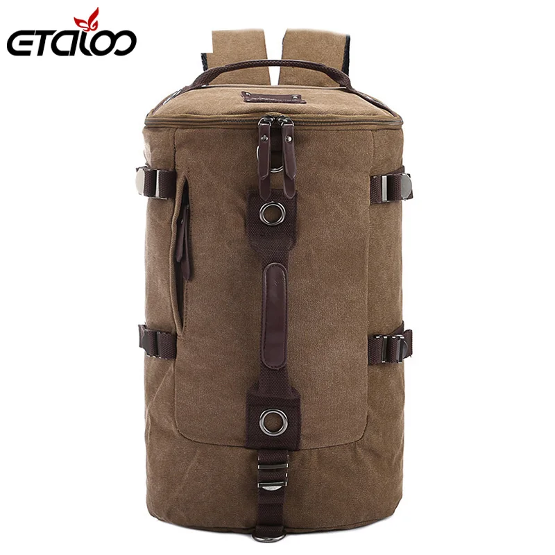  Large Capacity Man Travel Bag Mountaineering Backpack Men Bags Canvas Bucket Shoulder Backpack 012 - 32314633961