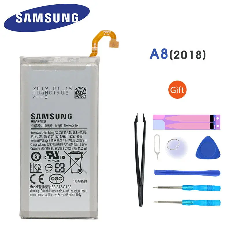 Samsung Original Battery for Galaxy A8 2018 (A530) A530 SM-A530F EB-BA530ABE 3000mAh Replacement | Мобильные телефоны и