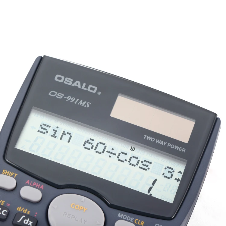 OS-991MS العلمي حاسبة ازدواجية السلطة Calculadora Cientifica مع اللغات مواصفات كما مكتب و المدرسة هدية دروبشيب