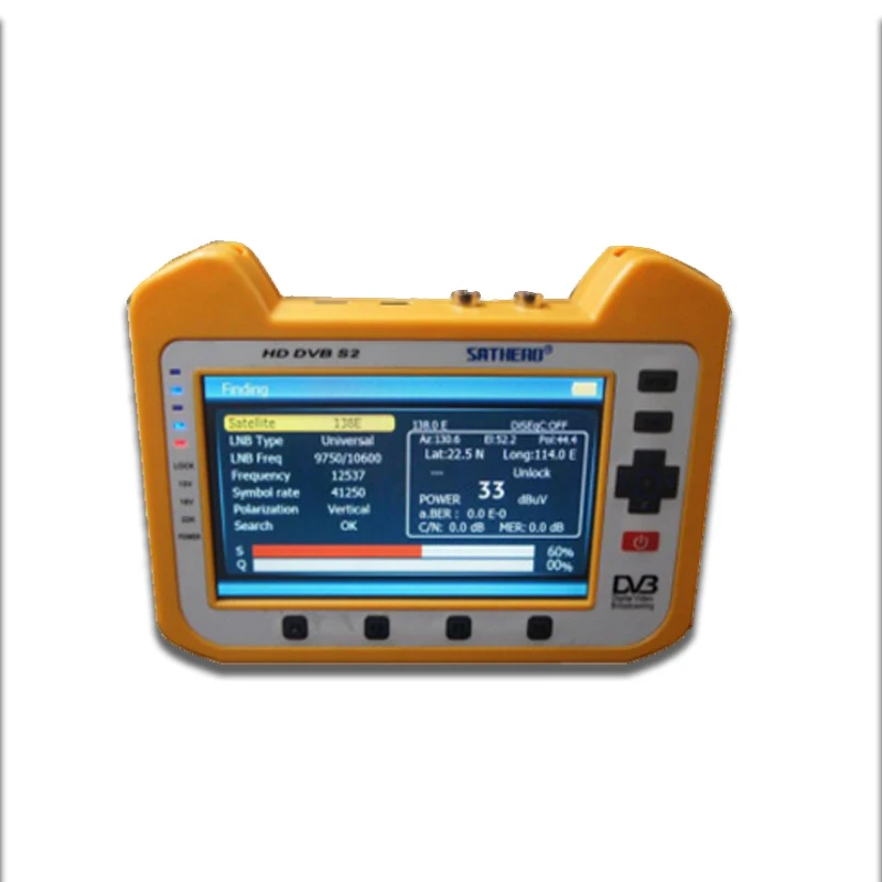 Sathero SH-910HD Digital Satellite Meter Satellite Finder DVB-S/S2 MPEG-4 7 Inch HD LCD Screen With Real time Spectrum Analyzer 