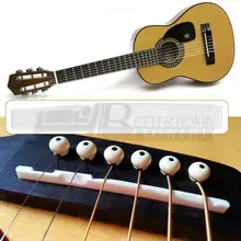 New Arrival Buffalo Bone Bridge Saddle Replacement Guitar Parts For 6 String Acoustic Guitar tooyful black 6 saddle guitar pickup bridge with 6 vintage string guides for fender telecaster tele tl electric guitar parts