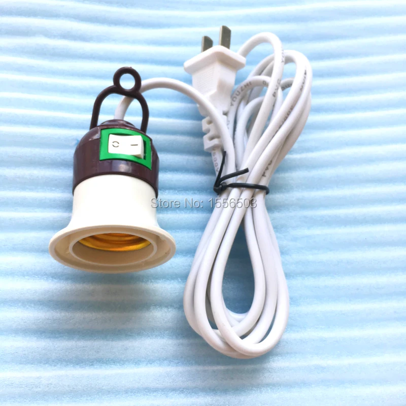 

E27 Lamp Base 2M Power Cord Online Push Button Switch EU US Plug Screw Holder with Cable for LED Pendant Lights Grow Plant Lamp
