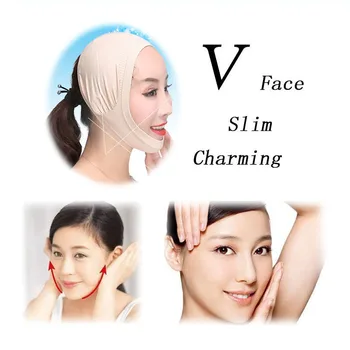 

Women's V-face Shaper Mask! Top Quality Fabric Breathable Comfortable Face Slimming Bandage Eliminate Double Chin T0162SHE