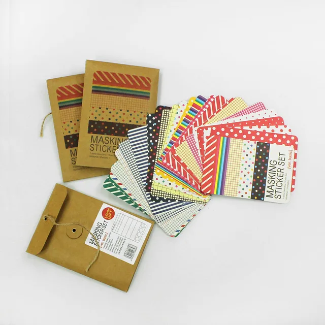 27pcs set scrapbooking washi kit basic masking tape craft stickers labelling art