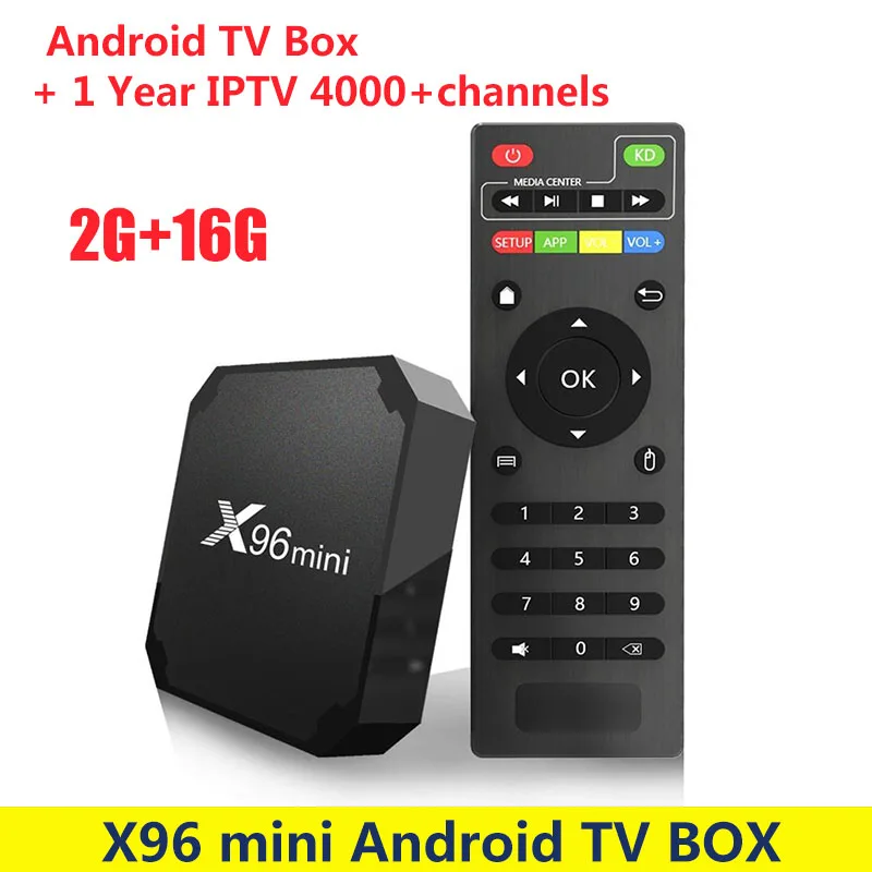 

X96 mini Android 7.1 TV Box with 1 year EVDTV IPTV Subscription 4000+ channels Europe Sweden Arabic French Italy neo iptv