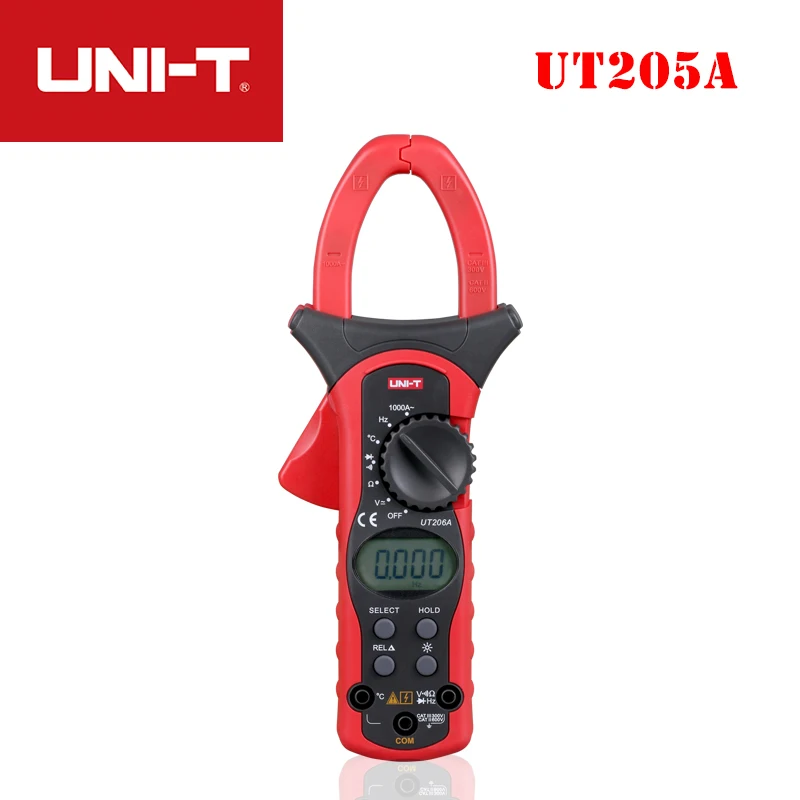 Блок UT205A/UT206A Авто Диапазон 1000A Цифровой мультиметр Вольтметр Электрический Multimer
