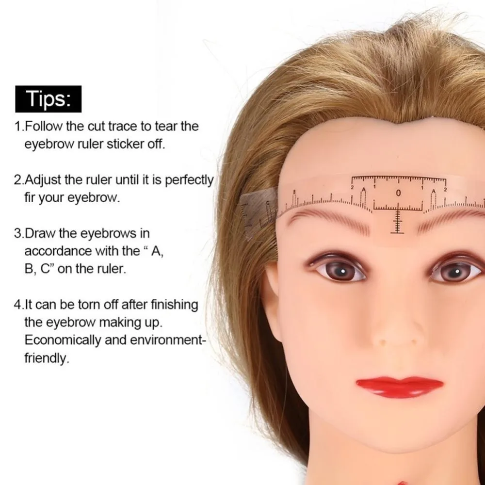 1 шт. многоразовая Полуперманентная Бритва для бровей микроблейдинг Метрическая линейка направляющий инструмент пинцет для бровей Трафарет для макияжа бровей