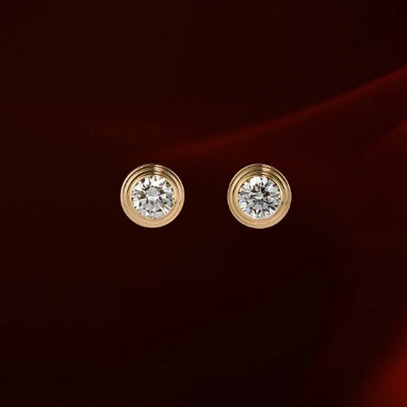 

Real Brand TracyKwok austrian crystal Gold Color Fashion Brand Stud Earrings for women RG881142Rose