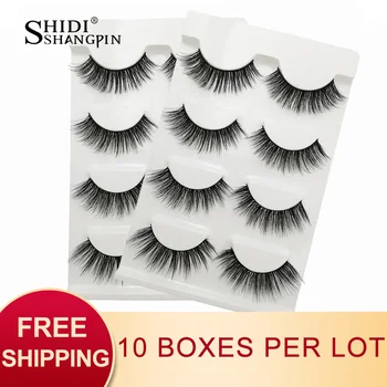 

SHIDISHANGPIN 10 boxes 3d mink lashes wholesale natural long false eyelashes makeup hand made mink eyelashes cils fake lash G109