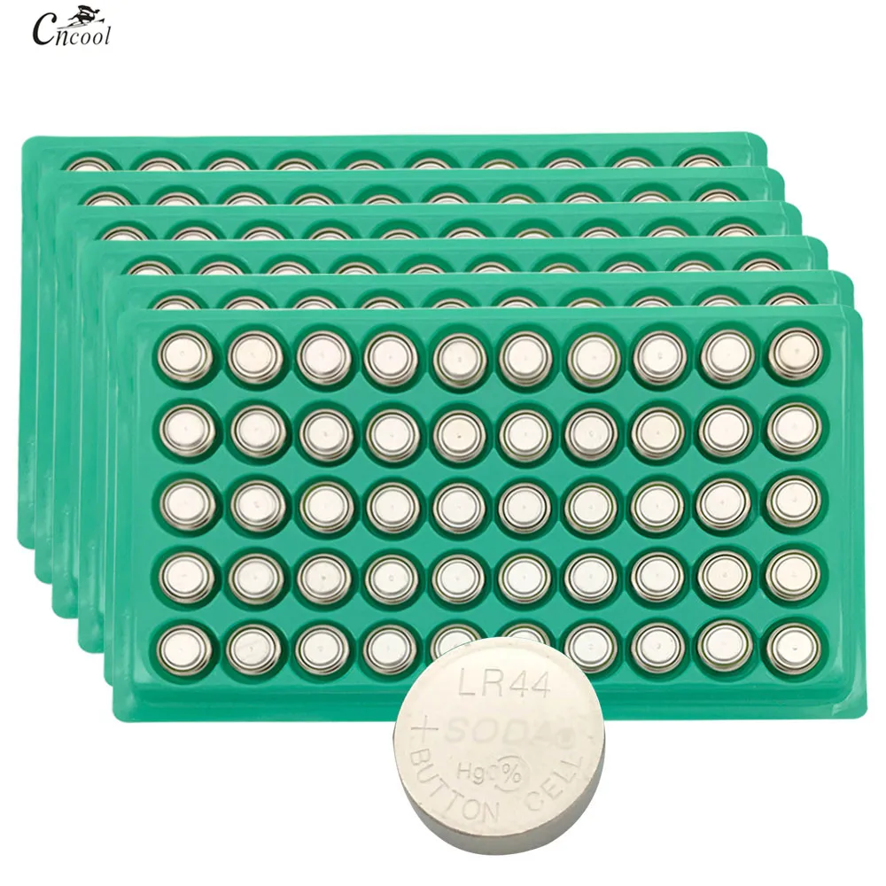 

Cncool Hot Sale 300pcs LR44 357A A76 303 AG13 SR44SW SP76 L1154 RW82 RW42 Alkaline Button Cell Battery Long Lasting