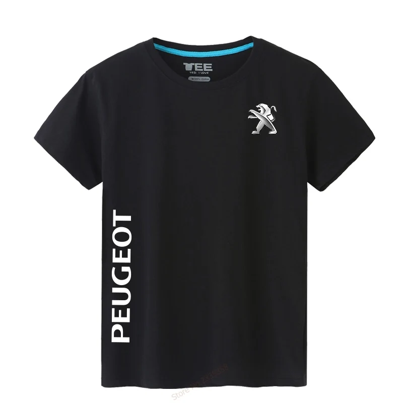 

Sunmmer Men T Shirts print cotton O-Neck short-sleeved Peugeot T-shirt Men's Casual brand Tee Shirt men tshirt