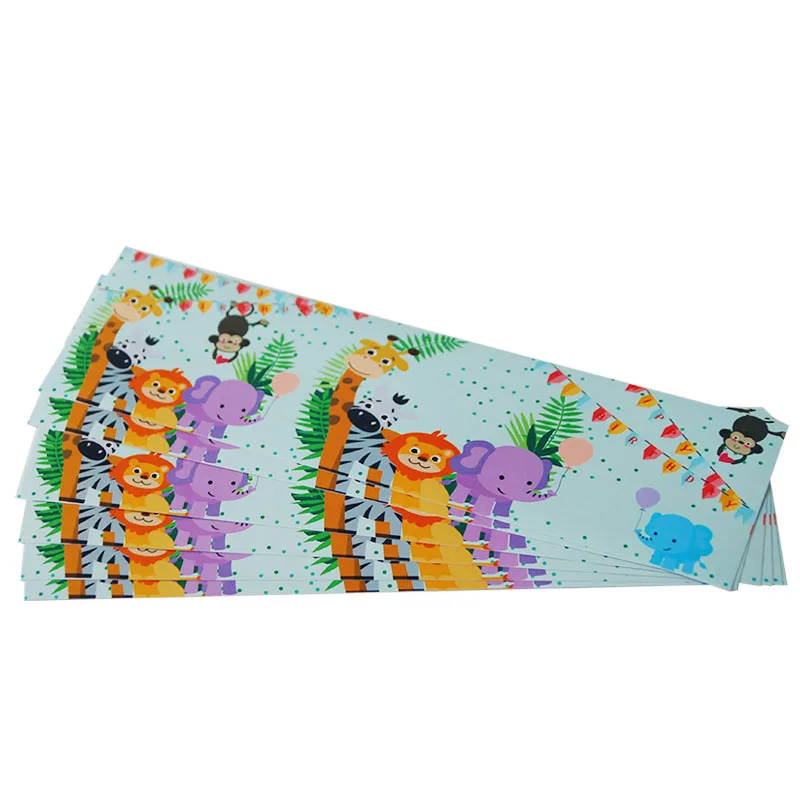 Jungle Party Decoration Cartoon Animal Bottle Stickers Birthday Party Decoration Kids Water Bottle Label Safari Party Supplies