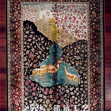 3'x4. 5' олень и цветок молельный коврик шелковый ковер турецкие ковры Восточный шелк напольный коврик