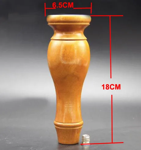 

4PCS/LOT H:18x6.5cm Solid Wood Furniture Foot Rubber Wood TV Cabinet Tea Table Legs
