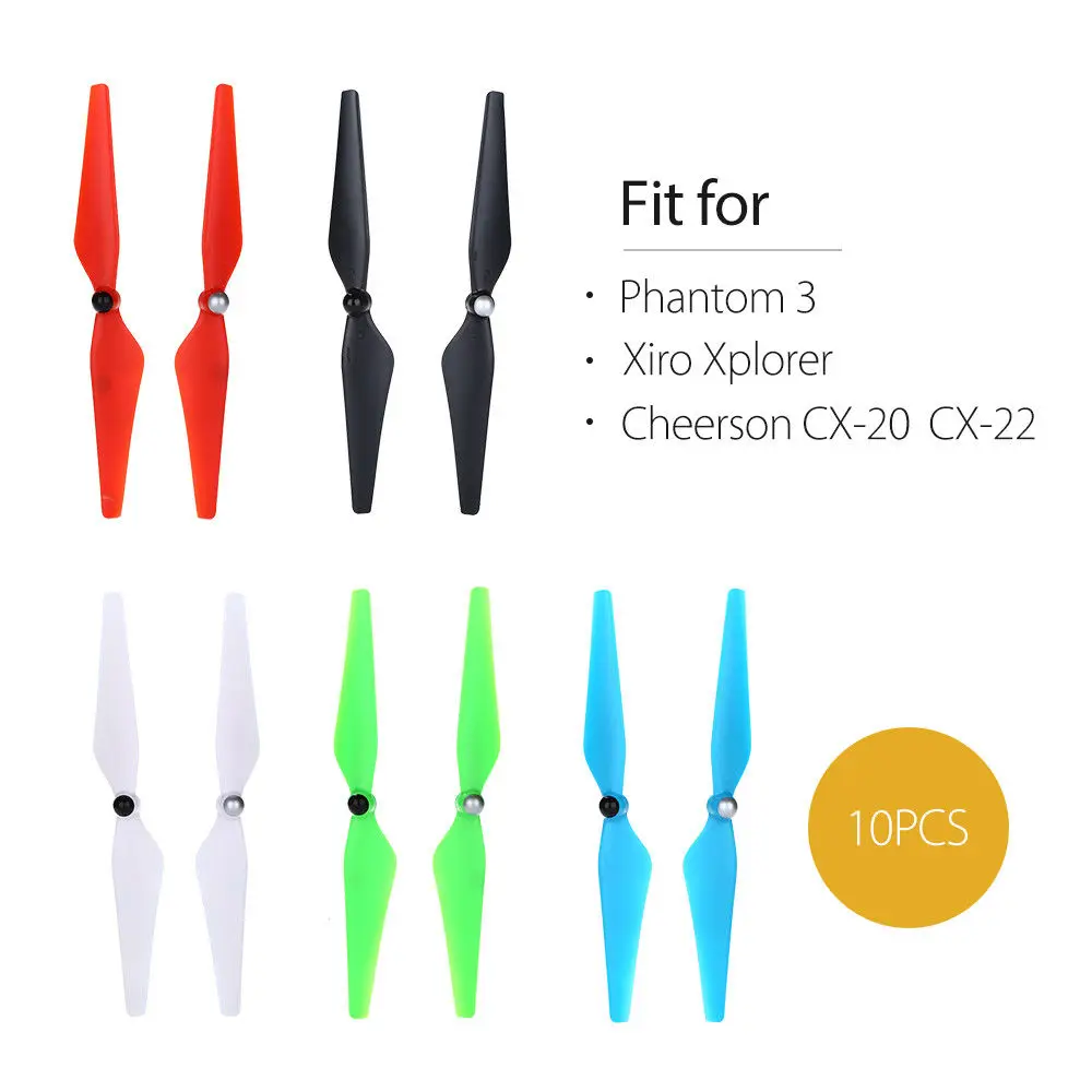 

TOMLOV 10pcs CW CCW Propellers Blade for Phantom 3 Cheerson CX-20 CX-22 Xiro Xplorer RC Drone Quadcopter Spare Part