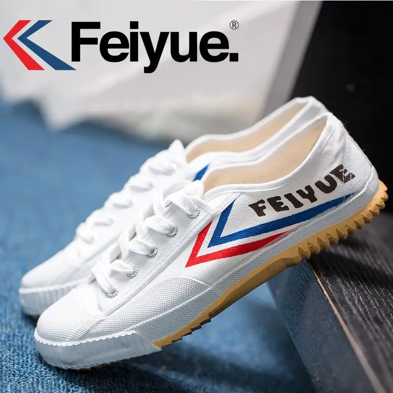 Новая обувь для боевых искусств Feiyue Tai chi Taekwondo ушу кунг-фу, обувь для карате, спортивные кроссовки для мужчин и женщин - Цвет: Basic White