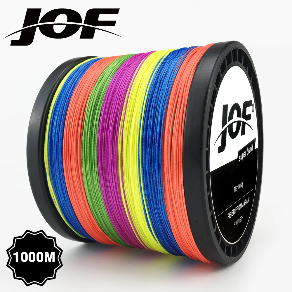 JOF 8 прядей 4 1000 м PE плетеная леска tresse peche соленая рыболовная Улучшенный