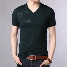 Новинка, модная брендовая мужская футболка, v-образный вырез, одноцветная, летние тренды, уличная одежда, топы высшего класса, принт, короткий рукав, Мужская футболка одежда