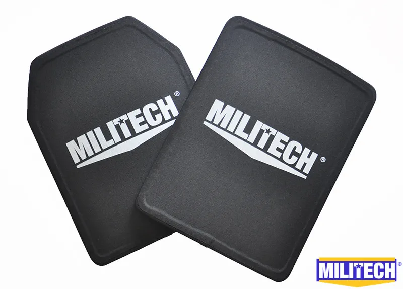 

MILITECH Two Pcs Pair Set 11'' x 14'' 280 * 350mm NIJ IIIA 3A Ultra Light Weight Ballistic Panel Bulletproof Backpack Plate
