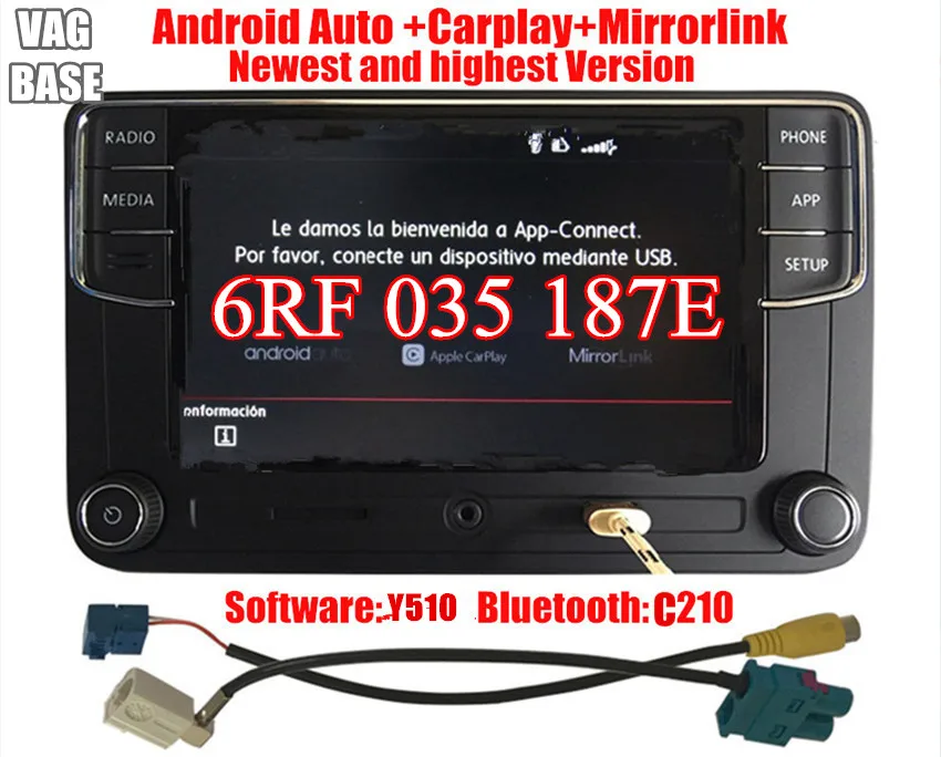 6RF 035 187E 187 E Android Auto CarPlay приложение R340G RCD330 RCD330G плюс Golf 5 6 Jetta MK6 CC Tiguan Passat поло