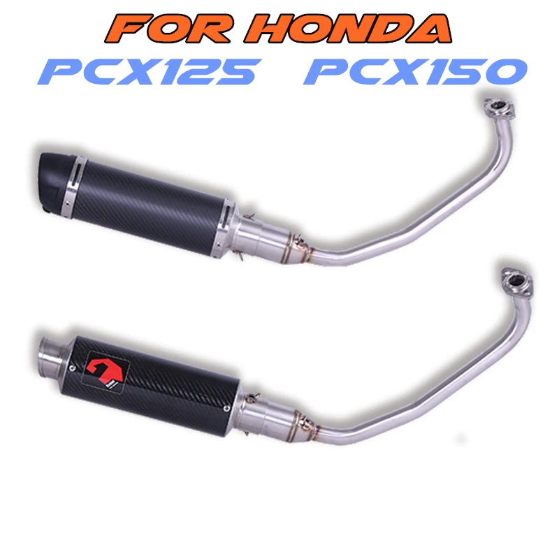 

pcx150 pcx125 Motorcycle exhaust pipe slip-on full system for Honda PCX 150 PCX 125 Modified scooter muffler with DB killer