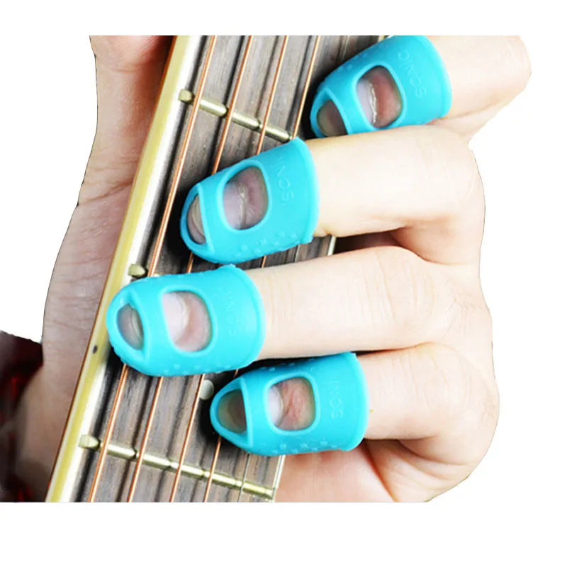 

1 pc Guitar String Finger Guard Fingertip Protector Silicone Left Hand Finger Protection Press Guitar Parts Accessories S/M/L