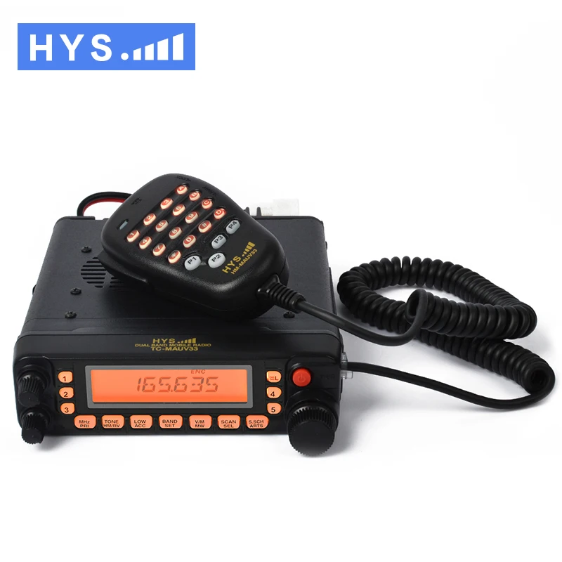 HYS Walkie Talkies Radio VHF&UHF Dual Band Mobile Radio TC MAUV33 in