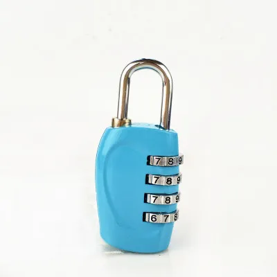 Новое поступление US304 4 набора значный пароль Замок Комбинация чемодан металлический кодовый замок с паролем навесной замок - Цвет: Blue