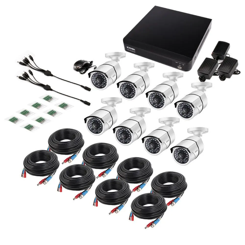 ZOSI Security Camera System 8ch CCTV System DVR DIY Kit 8 x 1080P Security Camera 2.0mp Camera Surv - 32853963509