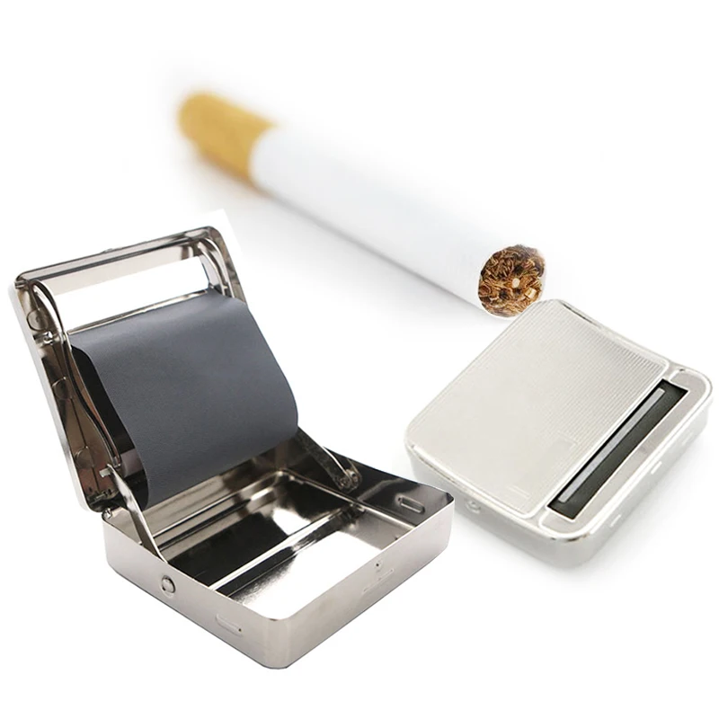 50PCS/LOT Automatic Rolling Machine Smoking Tobacco Case Tin Cigarette