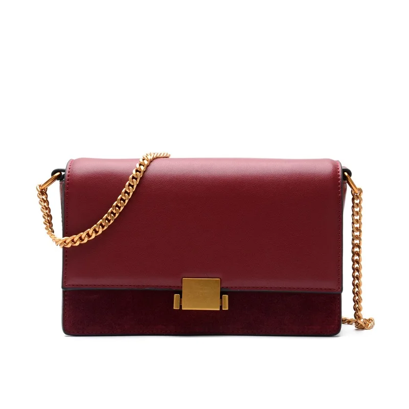 

2018 Winter Retro Style Panelled Women Crossbody Bag Genuine Leather Suede Small Ladies Satchel Bag Famous Brand Shoulder Bag