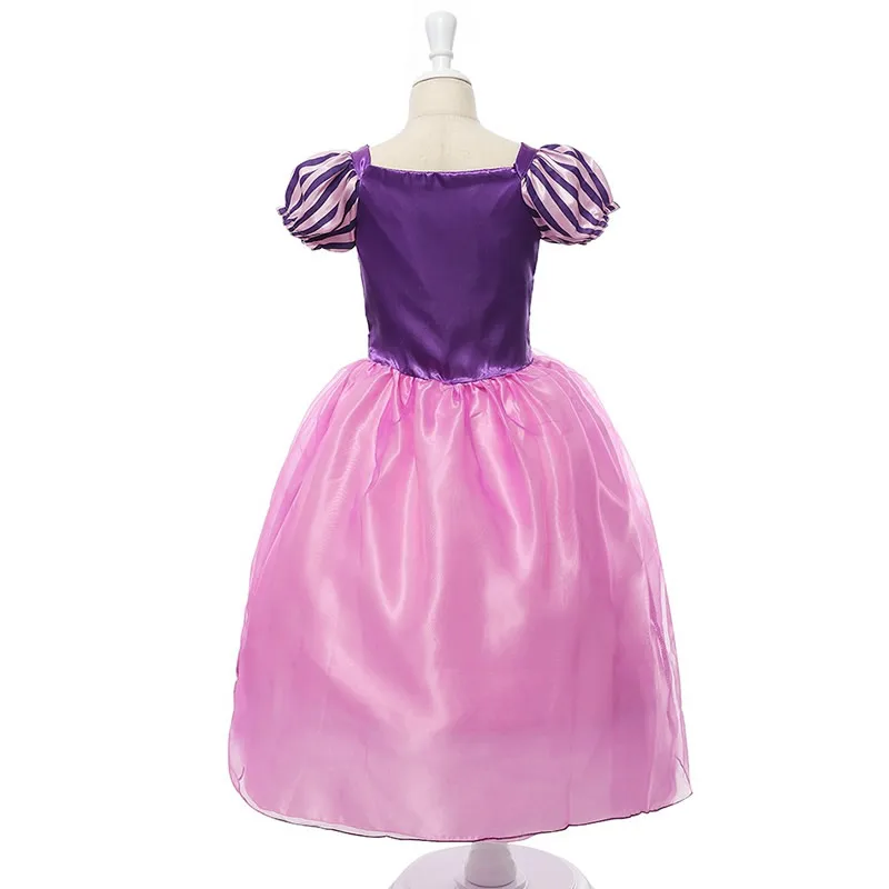 Girls Princess Rapunzel Dress Up Dresses Baby Summer Cosplay Party Costumes Little Child Tangled Role Playing disney princess rapunzel dress up