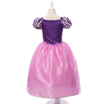 Girls Princess Rapunzel Dress Up Dresses Baby Summer Cosplay Party Costumes Little Child Tangled Role disney princess rapunzel dress up