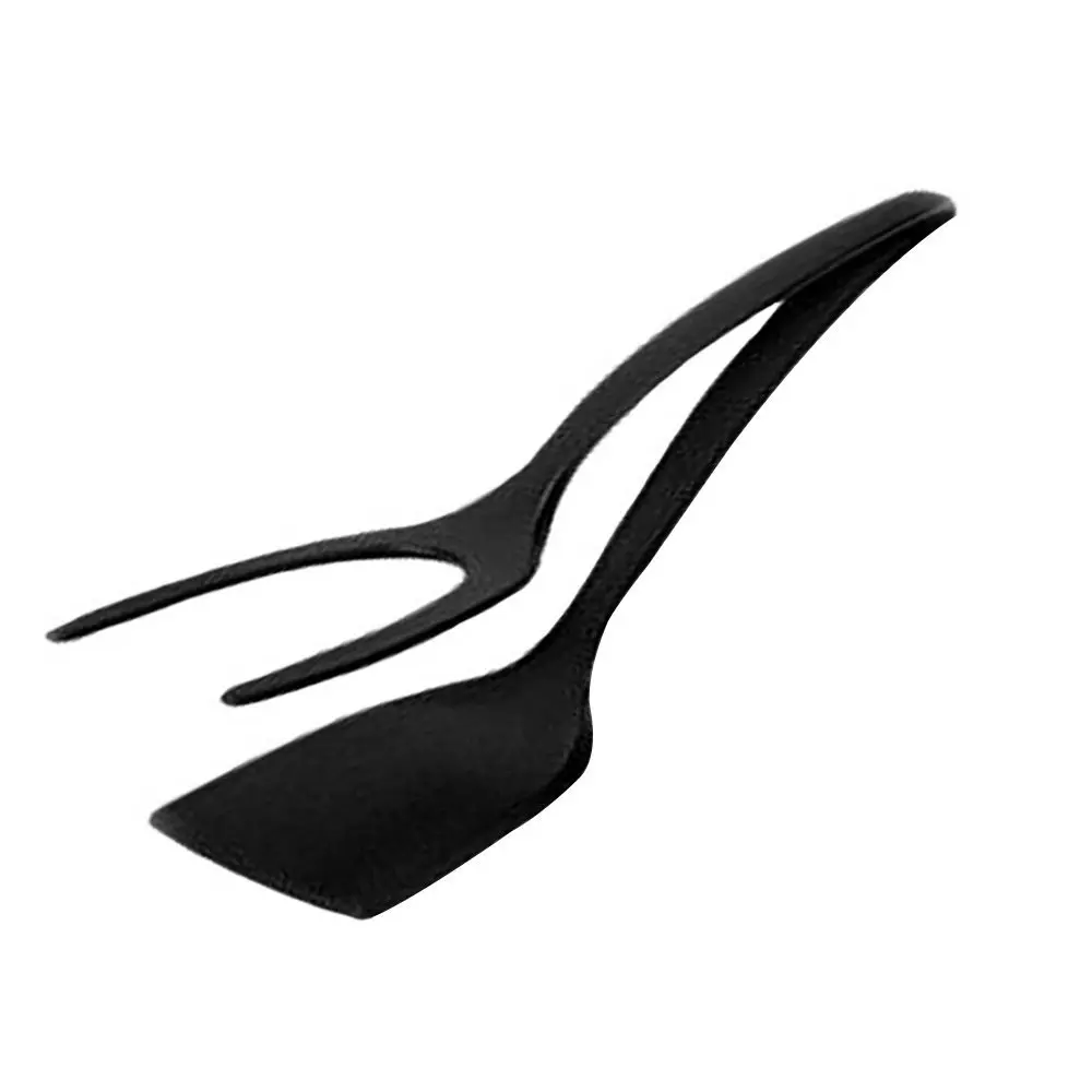 

2 In 1 Grip and Flip Tongs Pancake Toast Omelette Overturned Spatula Fried Egg Clip Beefsteak Turners Kitchen Cooking Tools